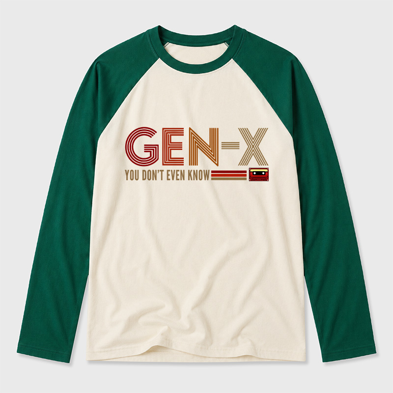 Generation X Geek Retro Raglan Long-Sleeve Tee