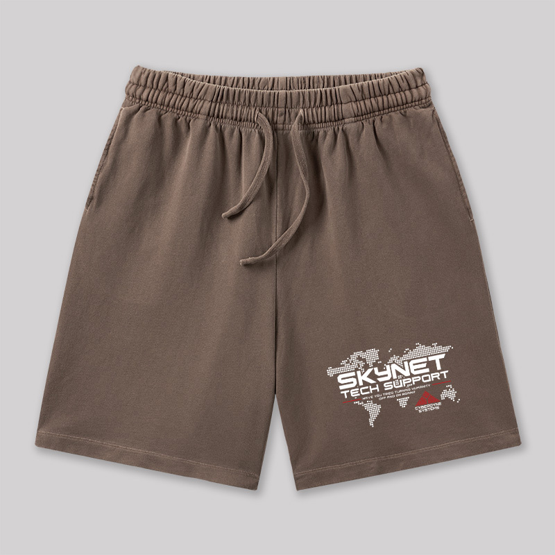 Skynet Tech Support Geeky Washed Shorts