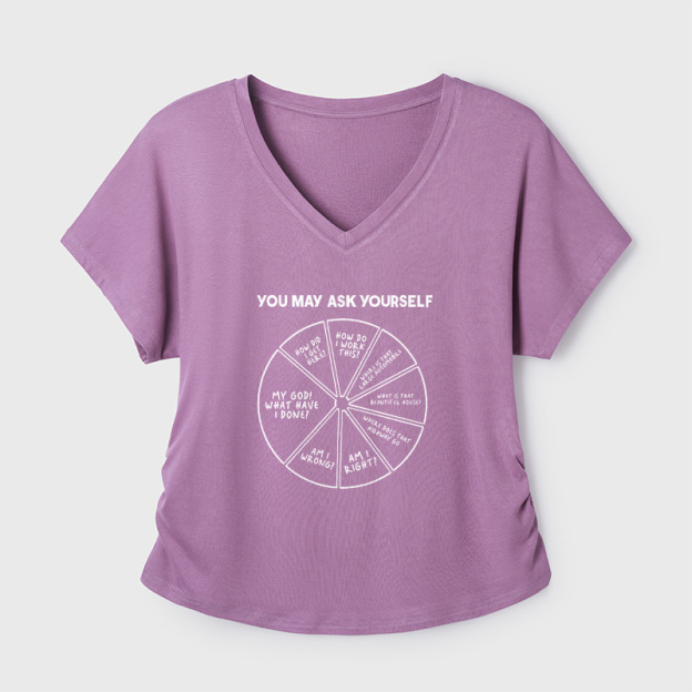 You May Ask Yourself Geek Dolman Sleeve V-Neck Shirt