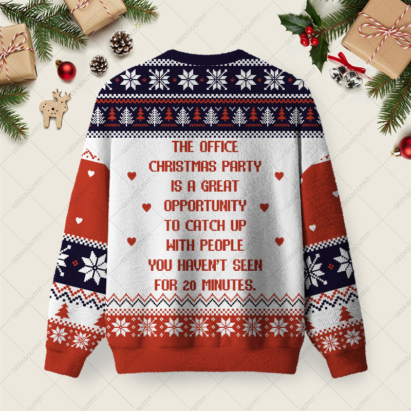 The Office Christmas Party Ugly Christmas Fuzzy Fleece Sweatshirt