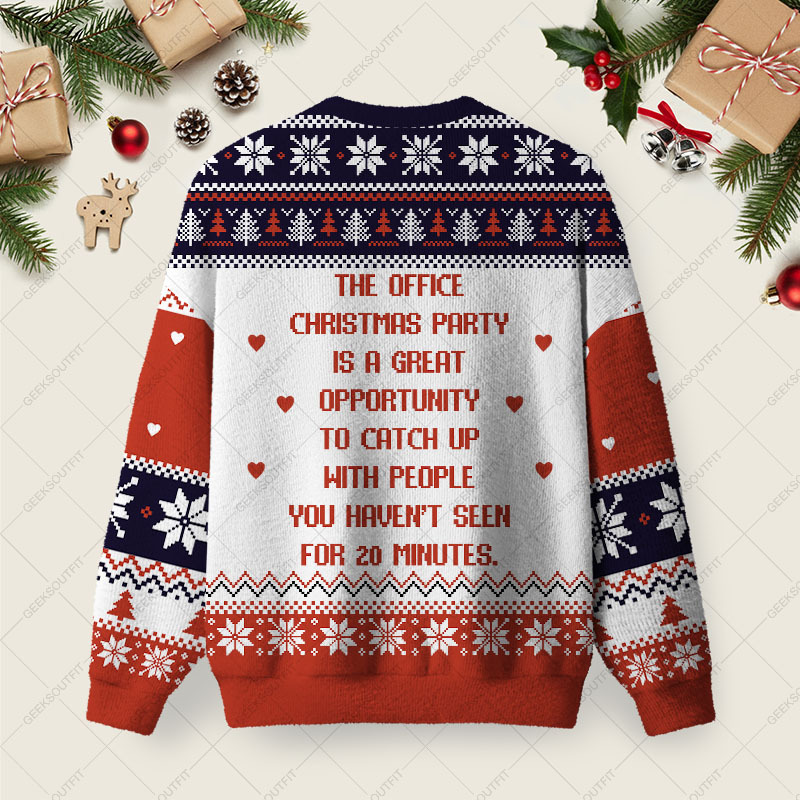The Office Christmas Party Ugly Christmas Fuzzy Fleece Sweatshirt