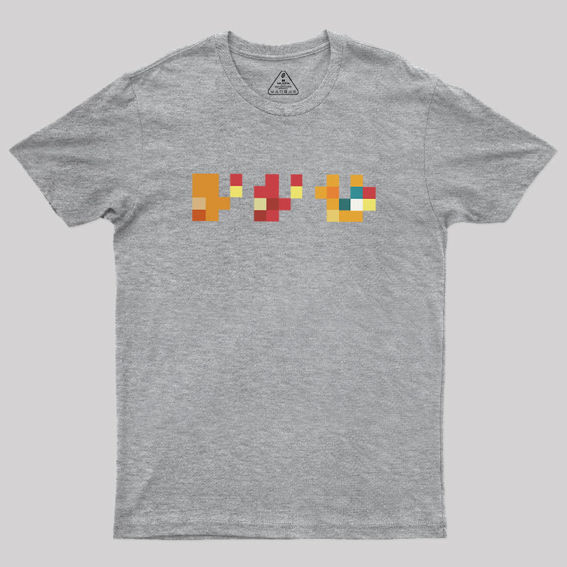 Pixel Fire Lizard Geek T-Shirt