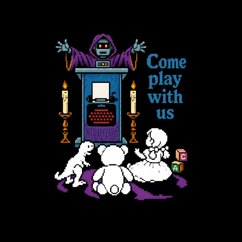 Robot Priest Come Play With Us Geek T-Shirt