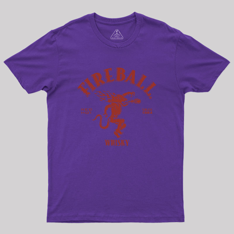 Fireball Wisky Since 1984 Red Geek T-Shirt