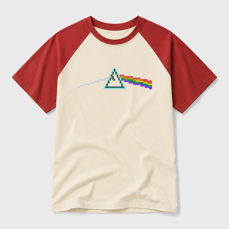 The Dark Side of 8-Bit Geek Retro Raglan T-Shirt