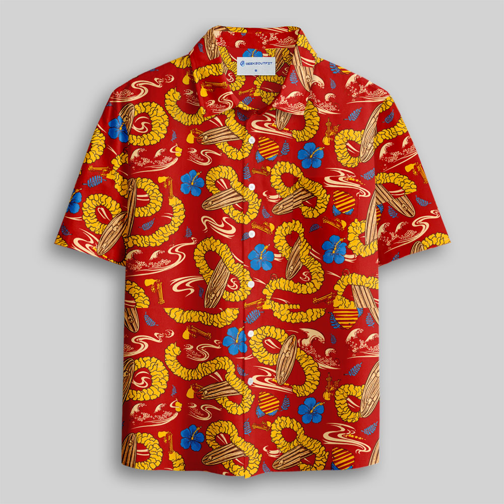 Crazy Attorney Surf & Revolver Button Up Pocket Shirt