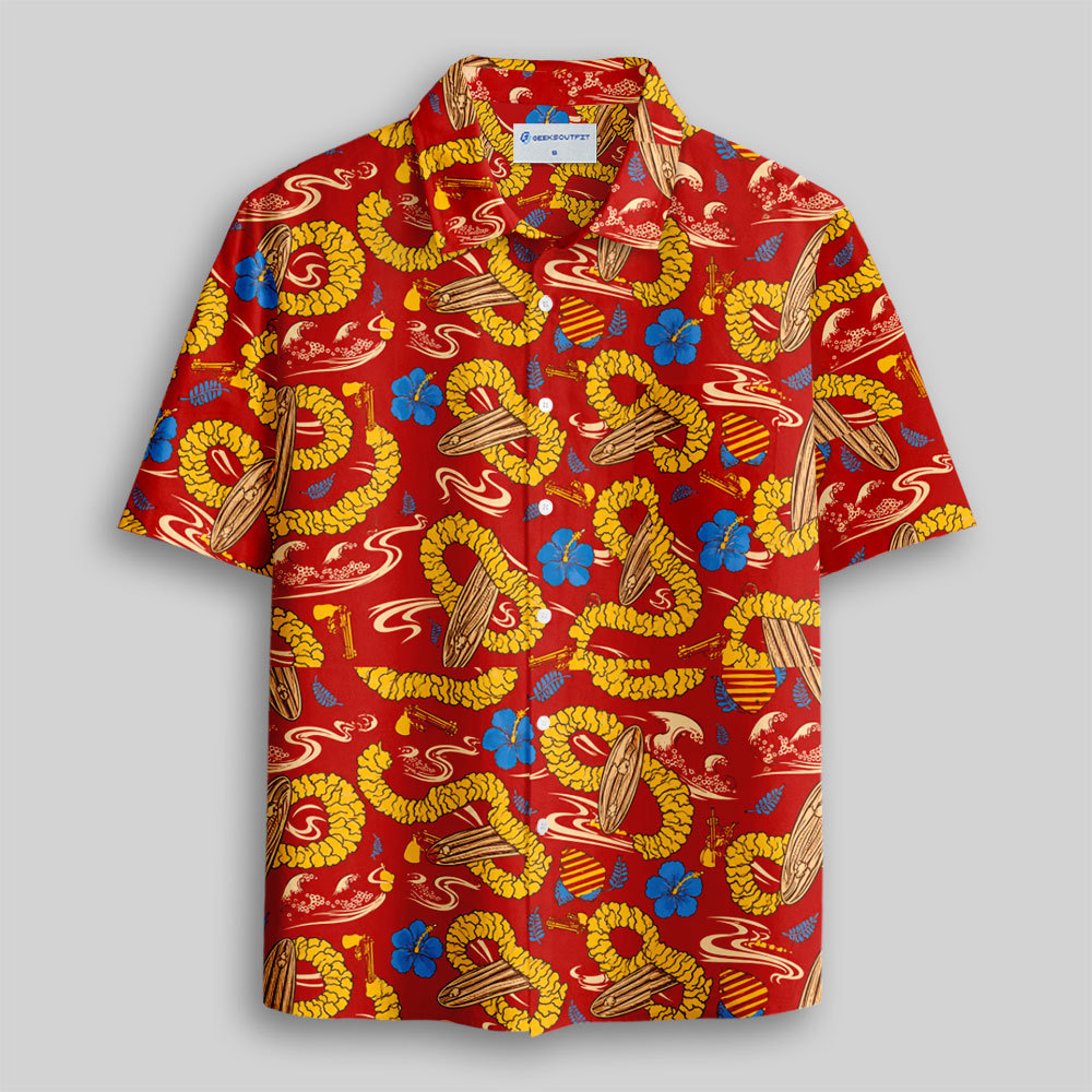 Crazy Attorney Surf & Revolver Button Up Pocket Shirt