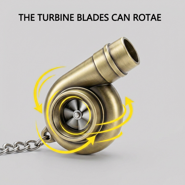 Geek Metal Turbo Keychain