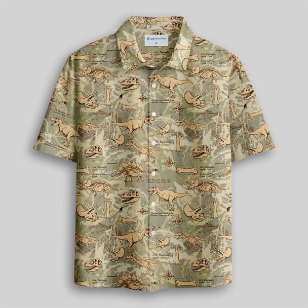 Prehistoric Expedition Button Up Pocket Shirt