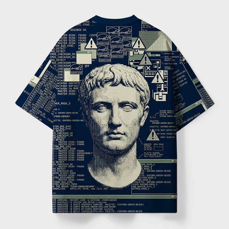 Digital Humanism Geek Eco Oversized Graphic Tees