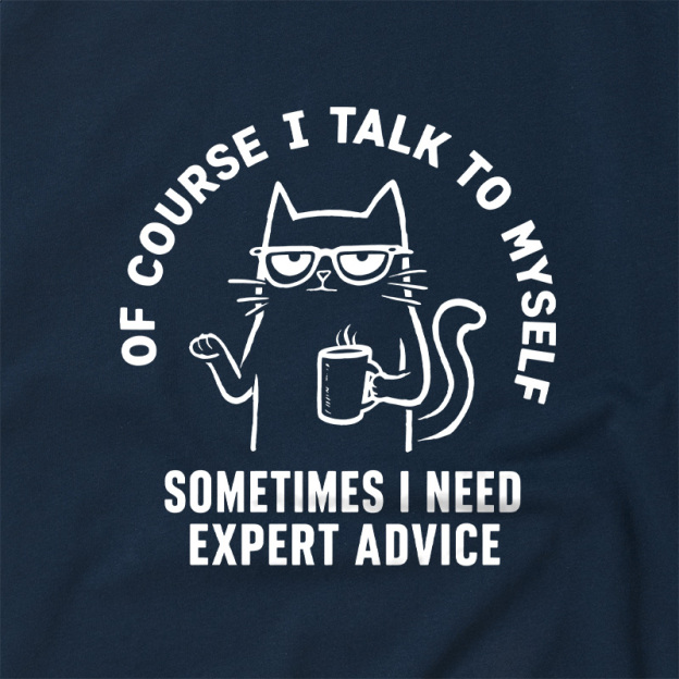Talk To Myself Cat Geek Retro Raglan T-Shirt