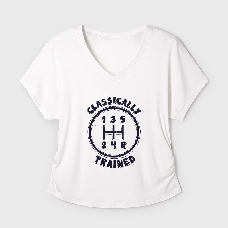 Classically Trained Geek Dolman Sleeve V-Neck Shirt