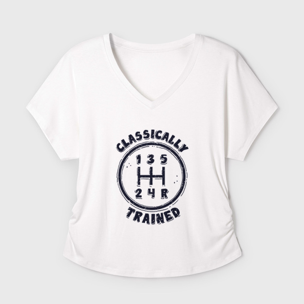 Classically Trained Geek Dolman Sleeve V-Neck Shirt