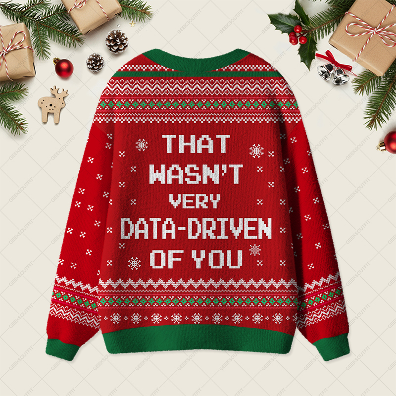 Data-Driven Grinch Geek Ugly Cardigan Sweaters 