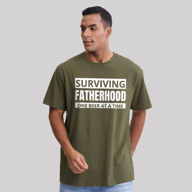 Surviving Fatherhood One Beer At A Time Geek T-Shirt