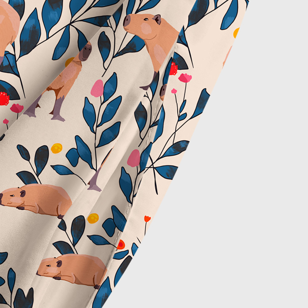 Capybara and Plants Geek Tiered Cami Maxi Dress