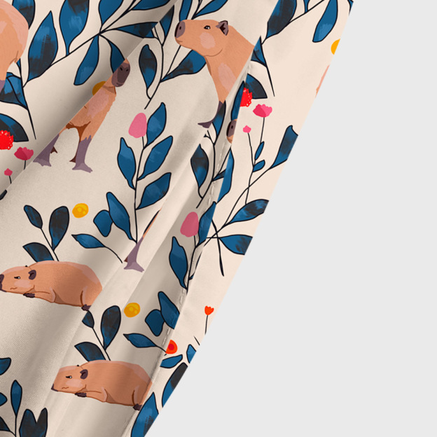 Capybara and Plants Geek Tiered Cami Maxi Dress