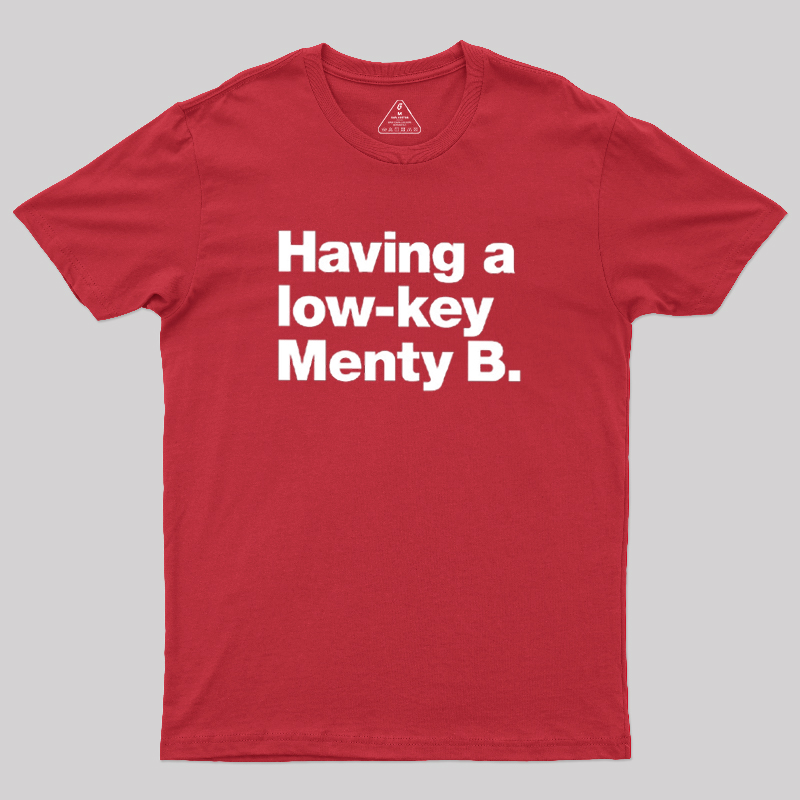 Having a low-key Menty B Geek T-Shirt