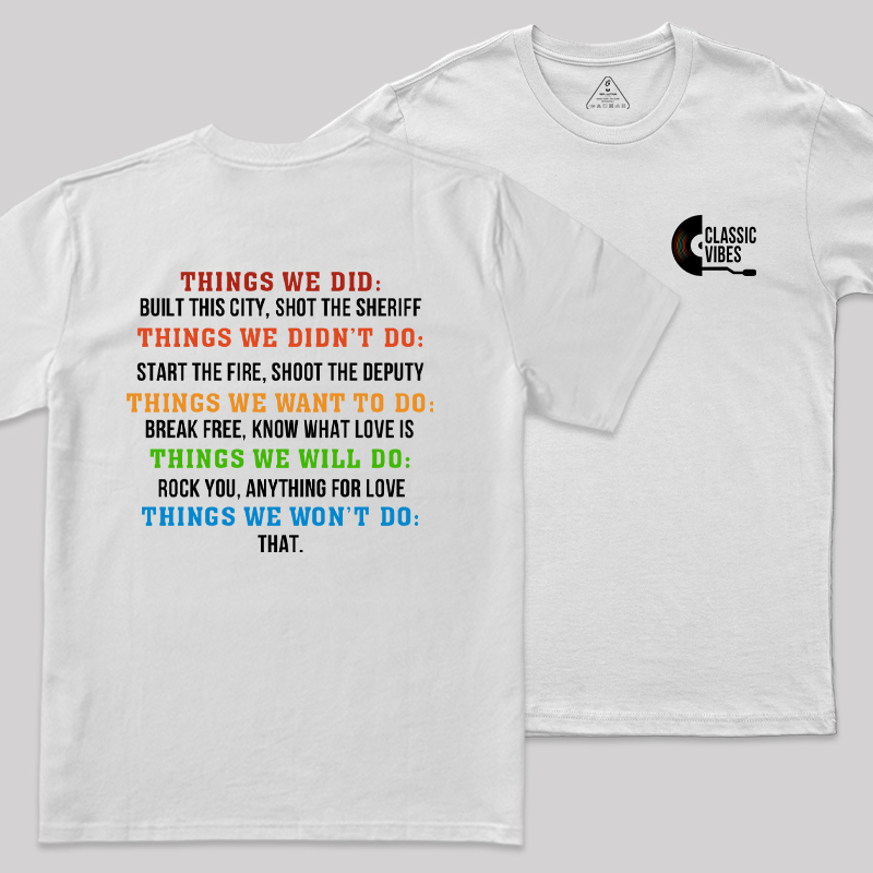 Classic Vibes Front and Back Printed Geek T-Shirt