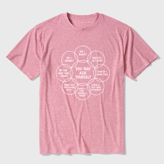 You May Ask Yourself Funny Ultra Soft Heather Tees