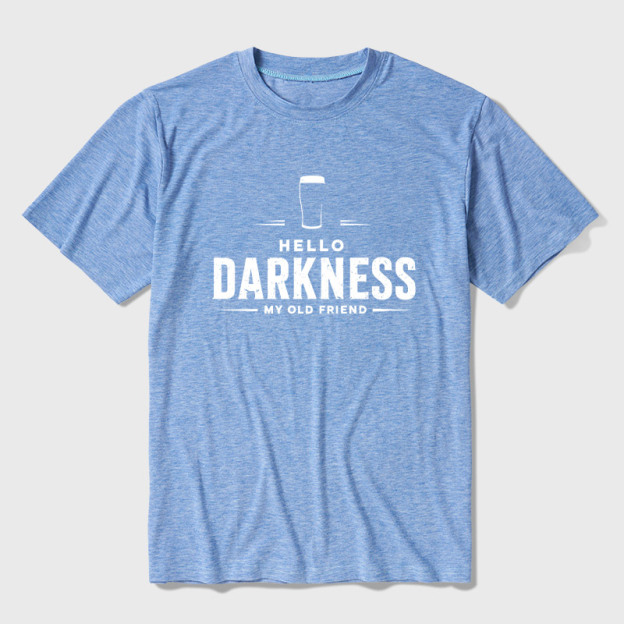 Hello Darkness My Old Friend Nerdy Graphic Ultra Soft Heather Tee