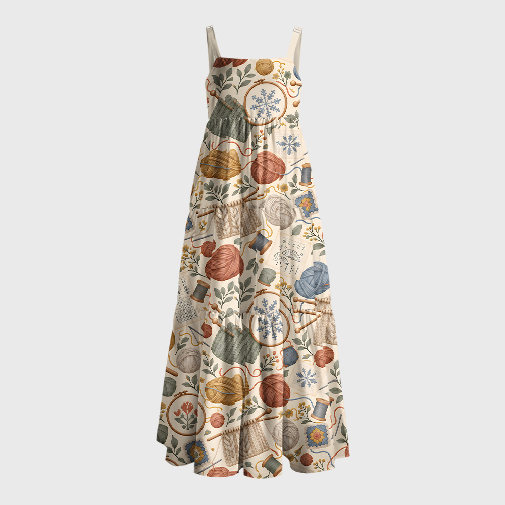 Cozy Stitch Studio Geek Tiered Cami Maxi Dress