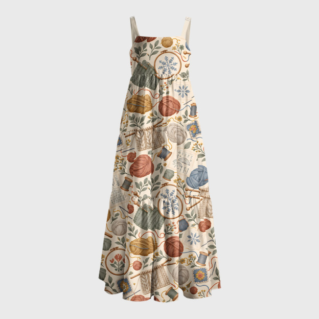 Cozy Stitch Studio Geek Tiered Cami Maxi Dress