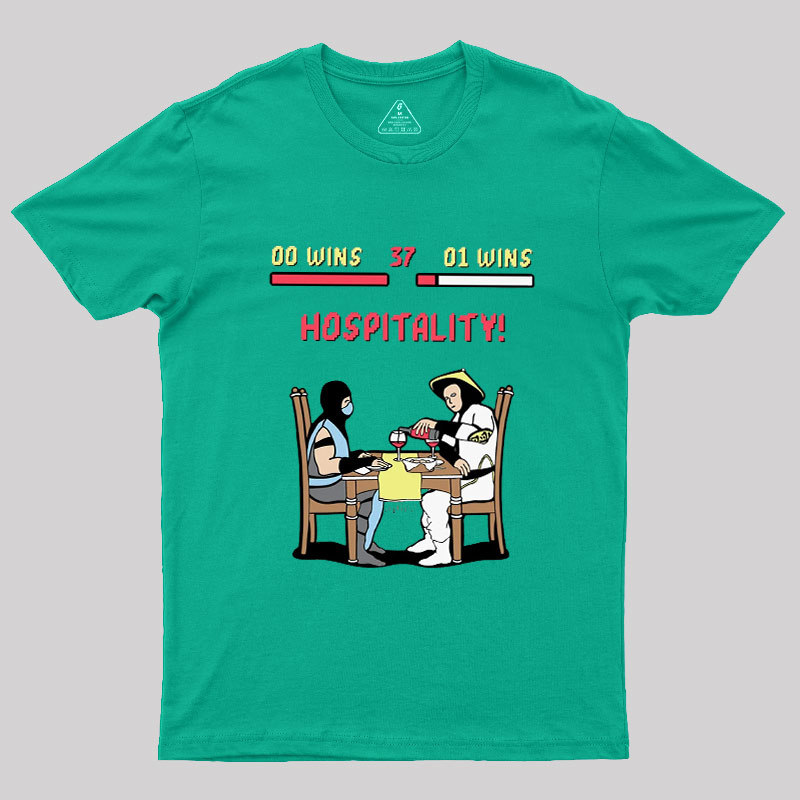 Fighting Game Rivals At Dinner Geek T-Shirt