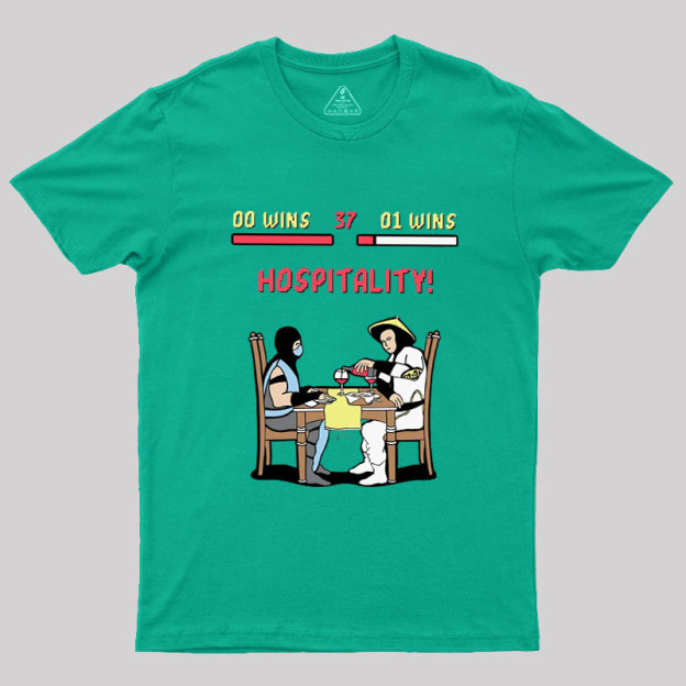 Fighting Game Rivals At Dinner Geek T-Shirt