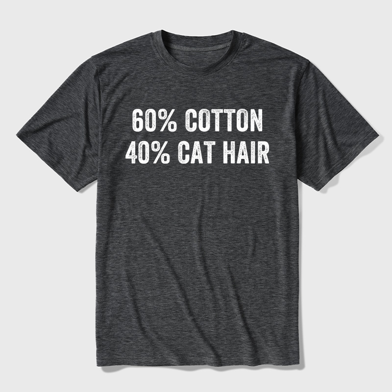 60 Cotton 40 Cat Hair Ultra Soft Heather Tee