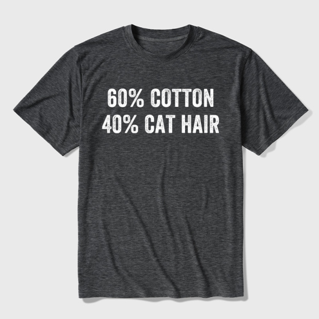 60 Cotton 40 Cat Hair Ultra Soft Heather Tee