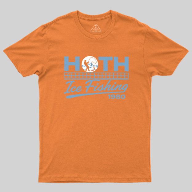 Old School Cold Wilderness Ice Fishing Geek T-Shirt