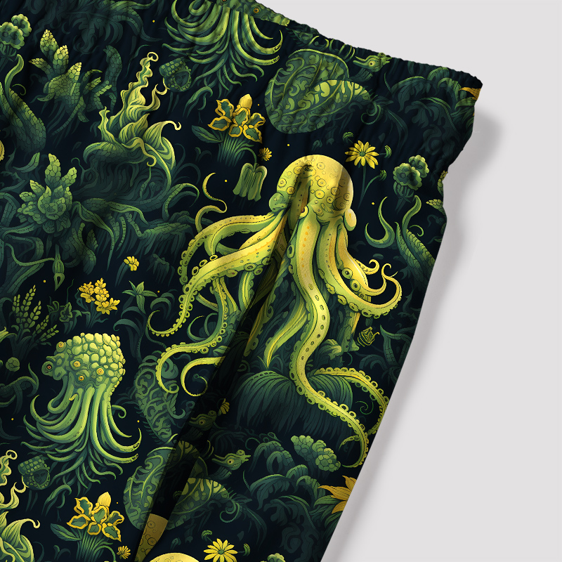Cthulhu Geek Hawaiian Swim Trunks