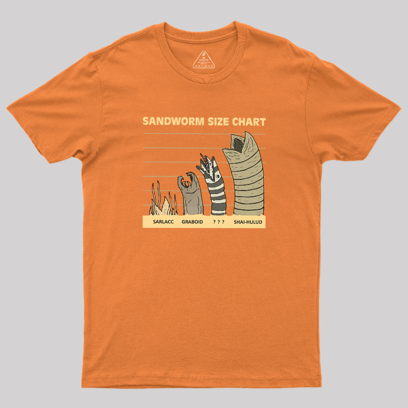 Sandworm Size Chart Geek T-Shirt