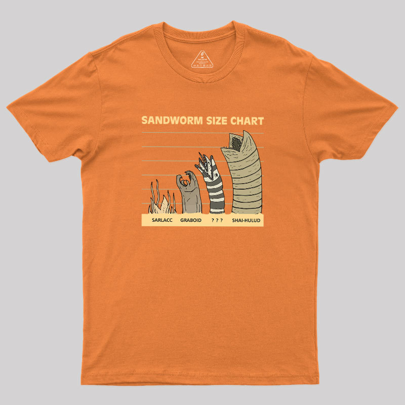 Sandworm Size Chart Geek T-Shirt