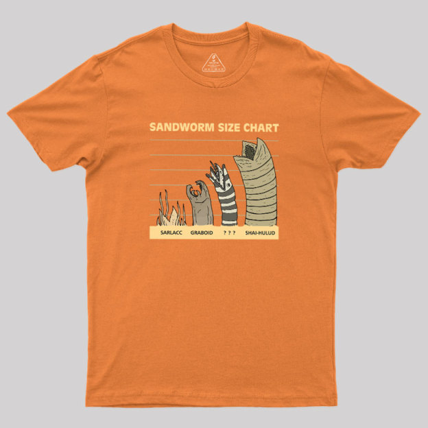 Sandworm Size Chart Geek T-Shirt