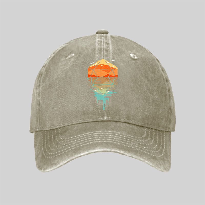 DnD Dungeons & Dragons Geek Washed Vintage Baseball Cap