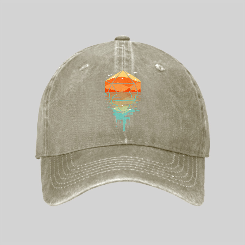 DnD Dungeons & Dragons Geek Washed Vintage Baseball Cap