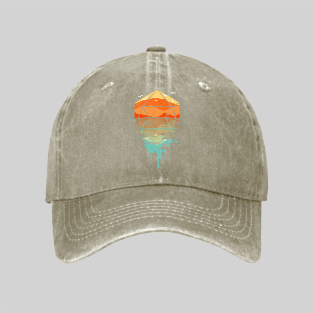 DnD Dungeons & Dragons Geek Washed Vintage Baseball Cap