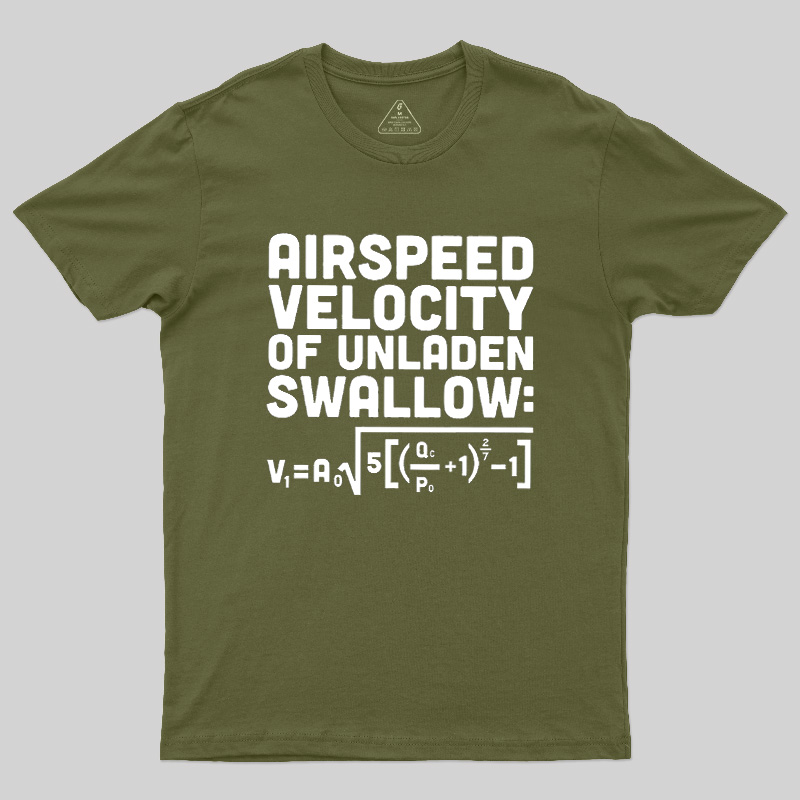 Airspeed Velocity Of Unladen Swallow Geek T-Shirt