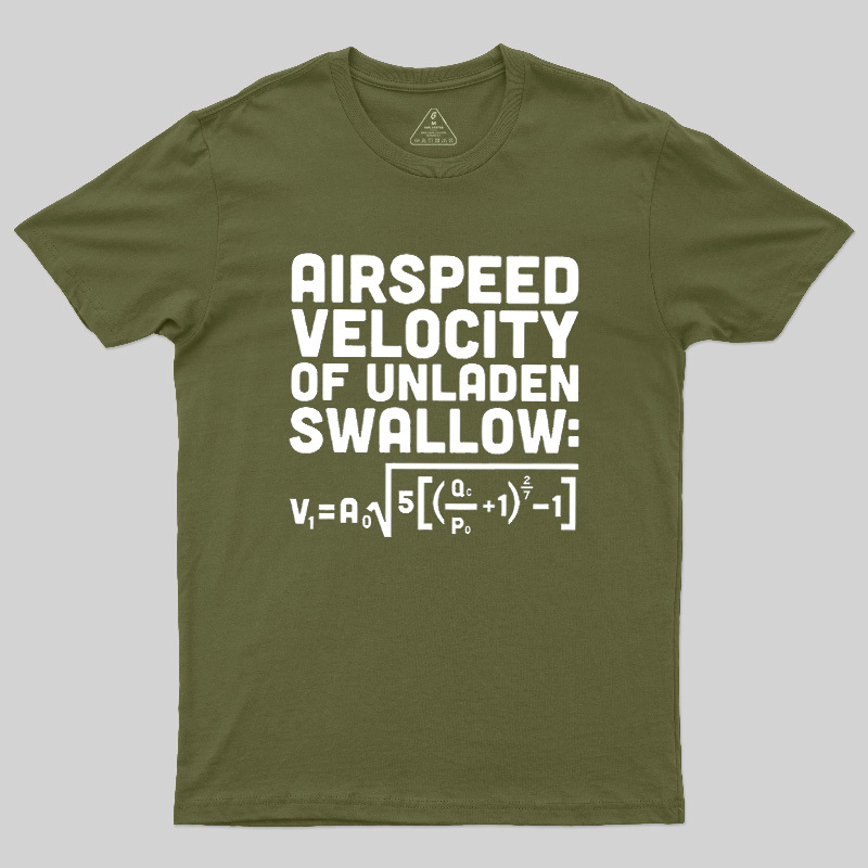 Airspeed Velocity Of Unladen Swallow Geek T-Shirt