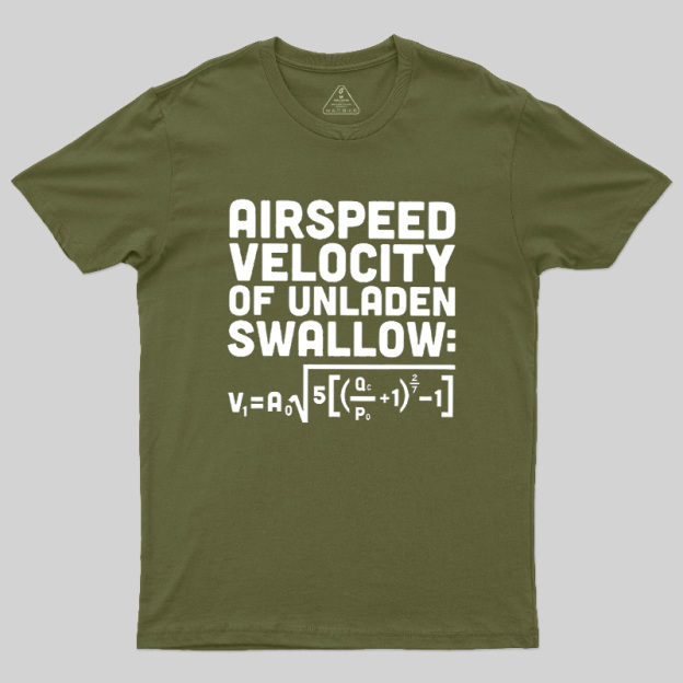 Airspeed Velocity Of Unladen Swallow Geek T-Shirt