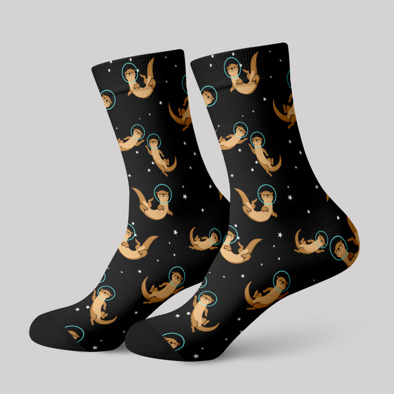 Otter Astronaut Men's Socks