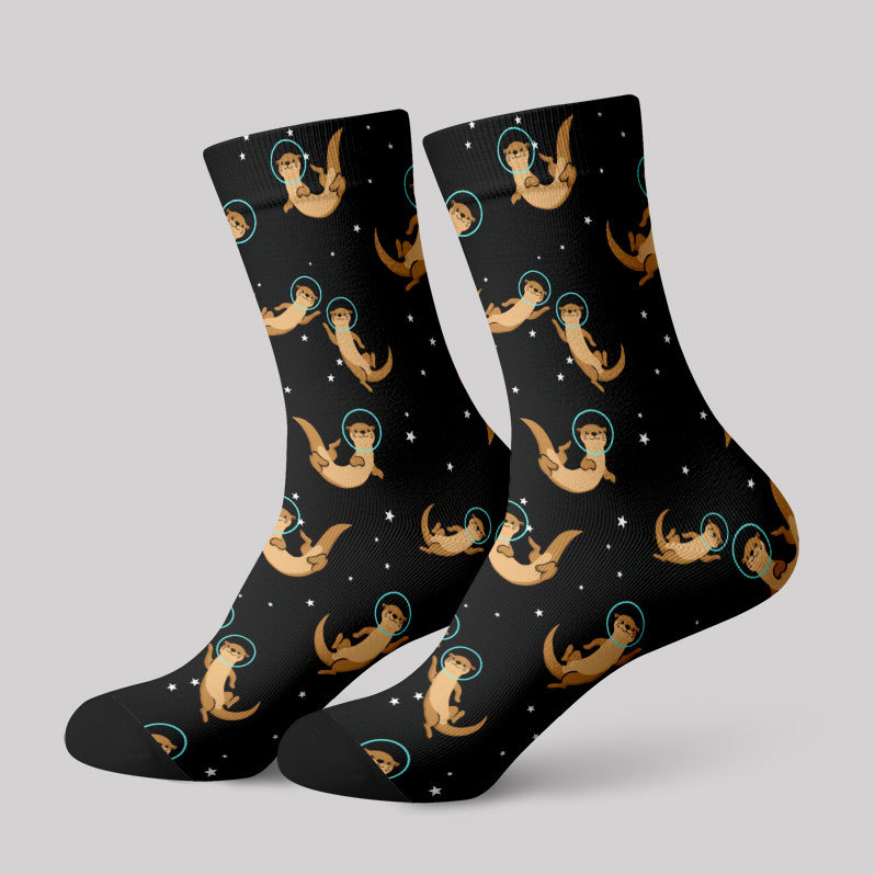 Geeksoutfit Otter Astronaut Men's Socks for Sale