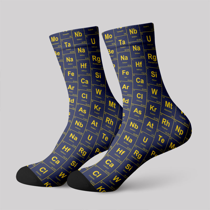 Chemical Elements Navy Men's Socks
