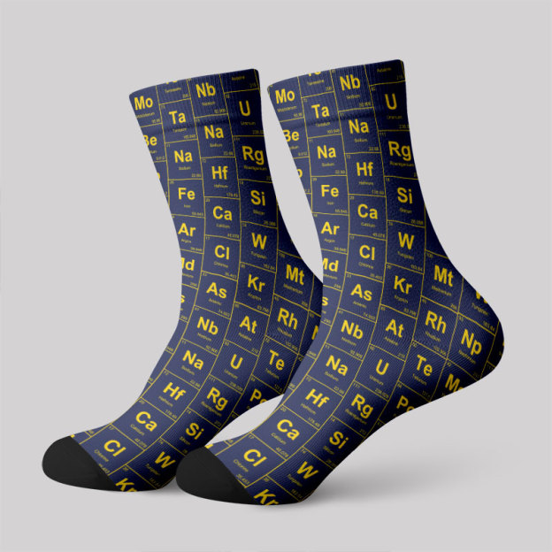 Chemical Elements Navy Men's Socks
