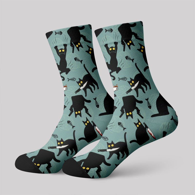 Geeksoutfit Naughty Kitten Men's Socks for Sale