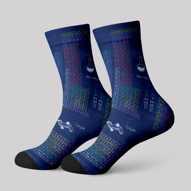 Periodic Table of Chemical Elements Men's Socks
