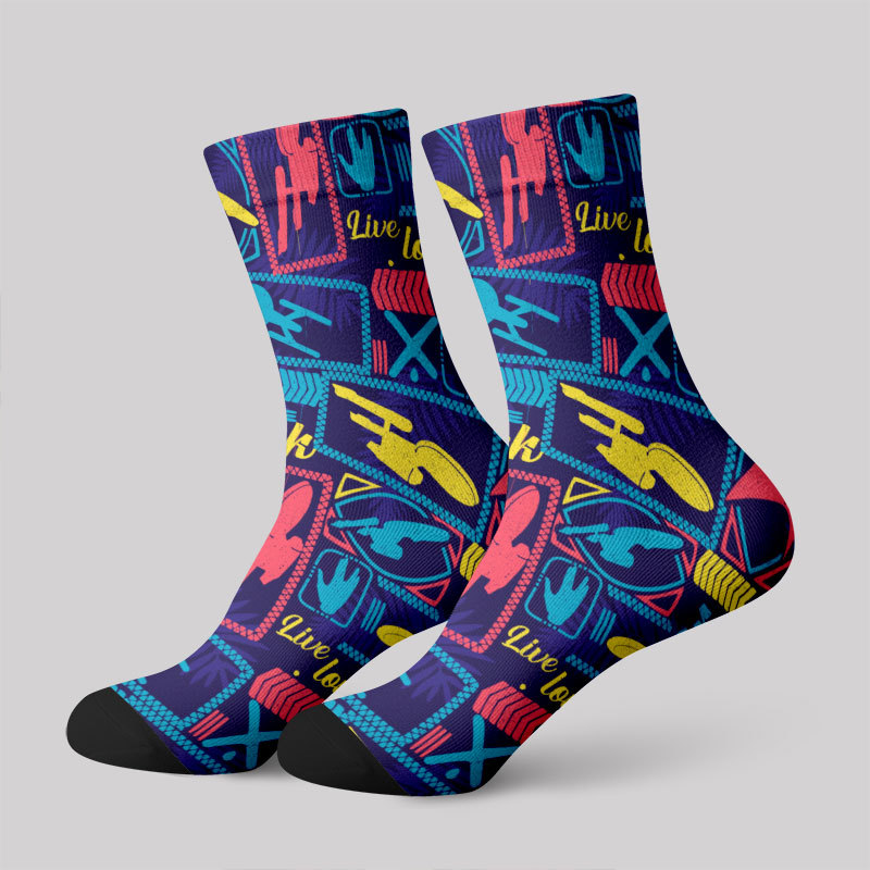 Geeksoutfit Cosmic Voyage Cool Universe Men's Socks for Sale