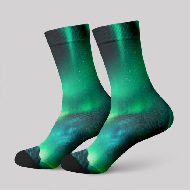 Mysterious Aurora Men's Socks